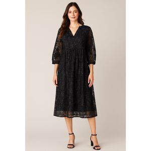 John Mark Black Lace Floral Dress Size XS